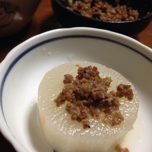 肉味噌大根♪