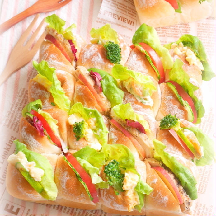 お弁当やパーティにぴったり！ちぎりパンで作るサンドイッチレシピ７選の画像