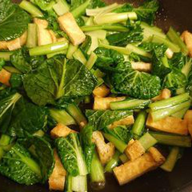 小松菜、茹でるよりも炒める？