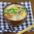 【冷え性対策スープ】ぷりぷり牡蠣とトマトのとろみニラ卵スープ