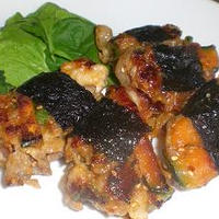 節約！豚コマとかぼちゃの丸め焼き