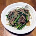 豚肉のもやしニラ炒め
