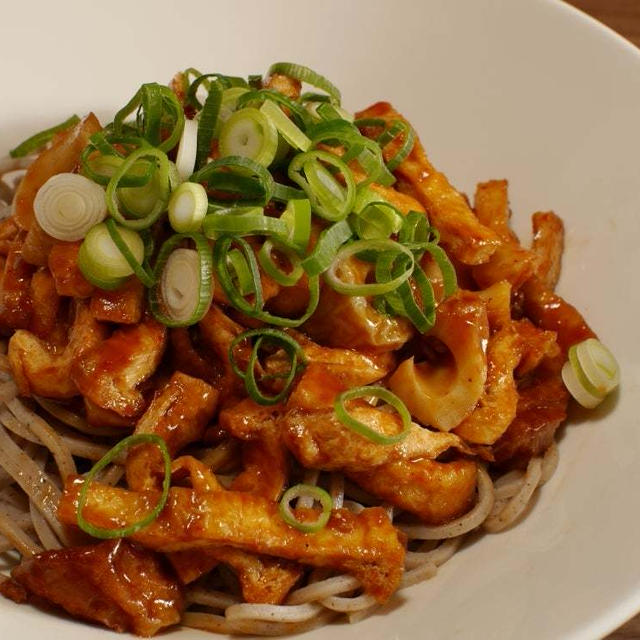 お安く手に入れたプチッと中華麻婆豆腐で、マーボーキザミアゲ……だってさ.｡oஇ。