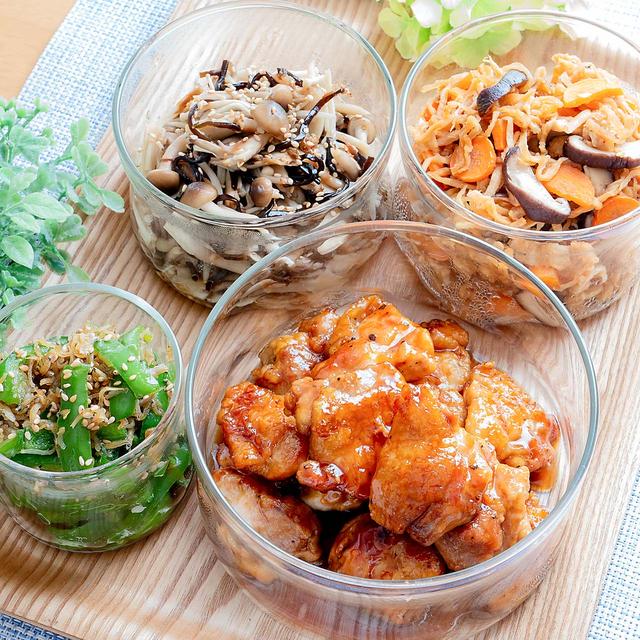 お弁当にピッタリ❣️ど定番ぷりっぷり鶏肉の照り焼きと和のおかず