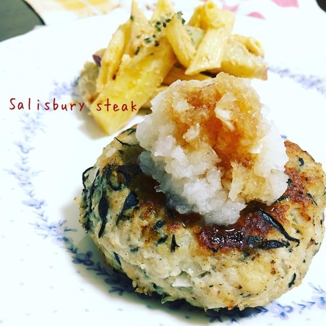 柔らか♡ひじき入りおろしハンバーグ♡