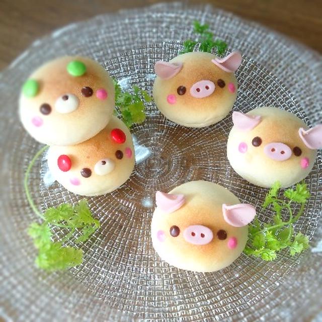 * くまﾁｬﾝ♥ぶたﾁｬﾝ パン *
