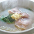 ごま＆生姜風味　セロリとベーコンの和風スープ