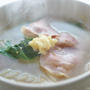 ごま＆生姜風味　セロリとベーコンの和風スープ