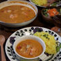 グリーンパンで海老とトマトのバターカレー。
