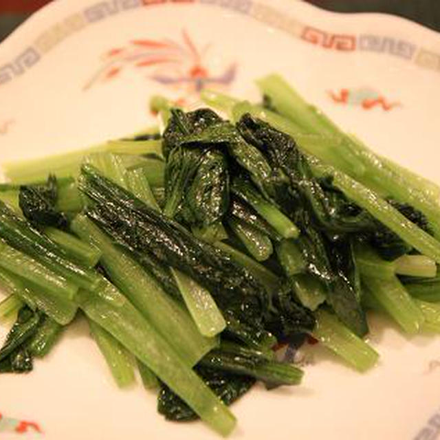 レシピ　小松菜の塩炒め