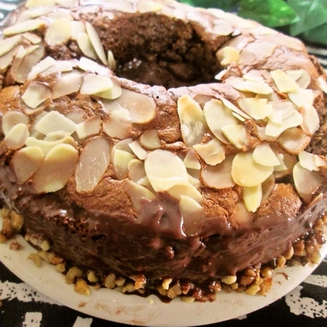 試作バナナココアシフォンケーキでチョコケーキ