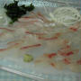 釣りの真鯛でお刺身