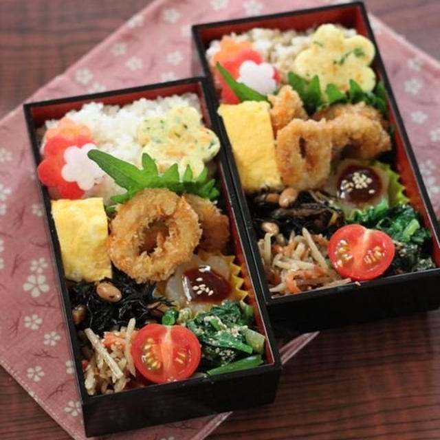イカリングフライと常備菜♪