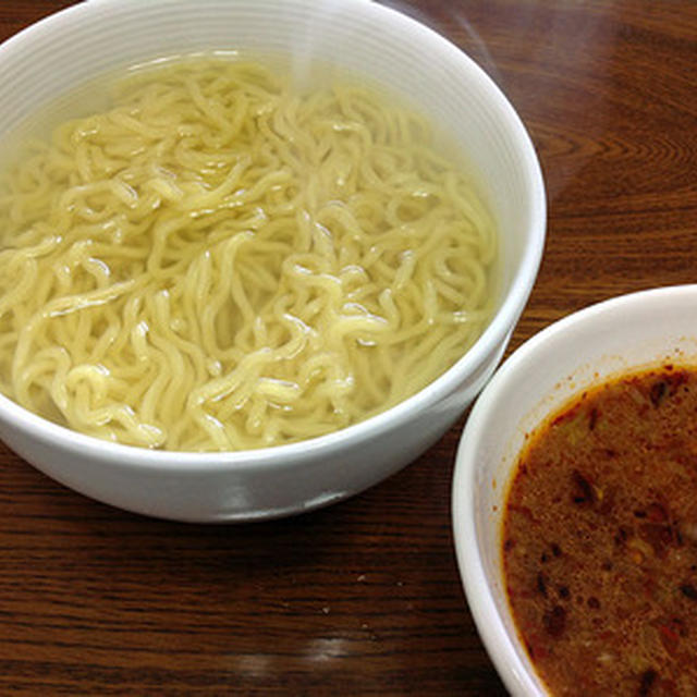 今朝の麺は「味噌つけ麺」