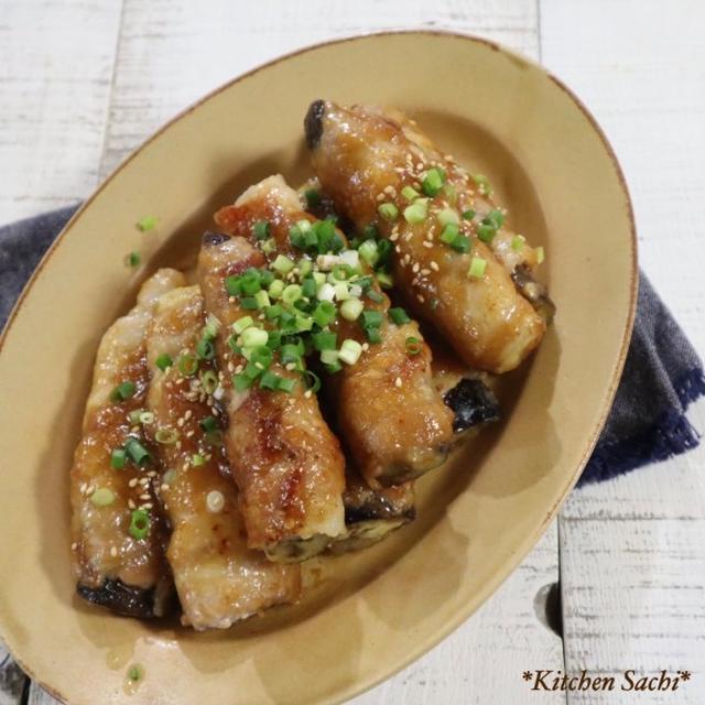 なすのしょうが味噌肉巻き♡【#簡単レシピ#肉巻き】