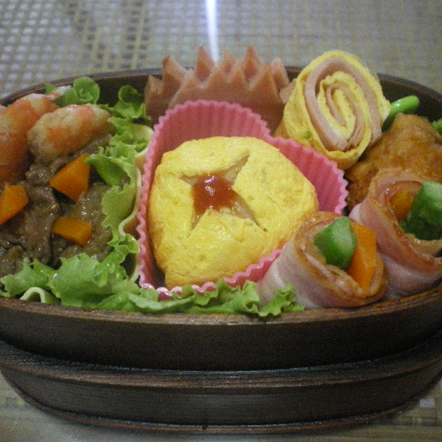 昨夜の肉じゃが〜　アレンジ学生弁当〜♪　