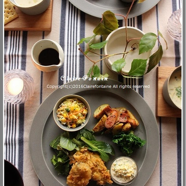 今年初「牡蠣フライ」！イイホシユミコさんで、洋食ワンプレート♪