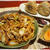 津山ホルモンうどんと舞茸の炊き込みご飯
