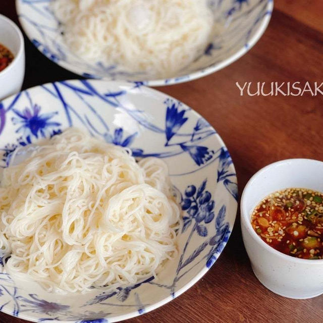 暑くて食欲が湧かないときも、するするいける！ねばねば付けそうめん！