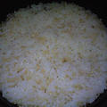 湯立てで白米（８０２）。。。石川県産加賀米コシヒカリ白米（こっちは新米）（あいざわ米店）と宮城県産特別栽培米「花きらり」玄米（昨年の）（あいざわ米店）