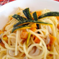 かぼちゃクリームパスタ