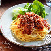 ♡レンチンミートソースパスタ♡【#レンジ#簡単レシピ#時短#節約#トマト缶なし】