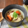 肌寒い日にほっと和む♡鶏団子と根菜の豆乳味噌スープ