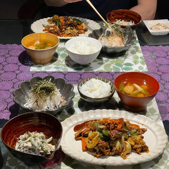 回鍋肉の献立