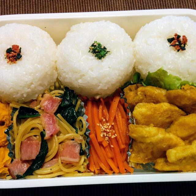 今日のお弁当　第1379号　　～鶏胸肉のカレー天～