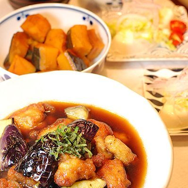 ５３４円＊鶏と茄子の南蛮定食