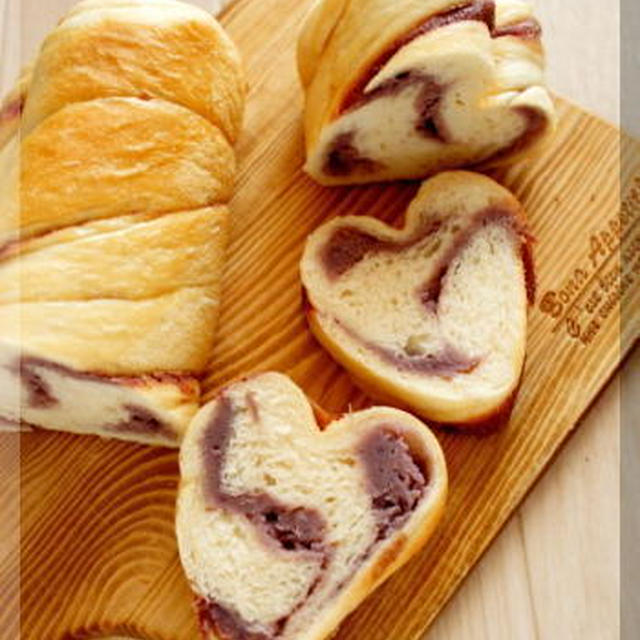 * 紫芋のねじねじ ♥ ハート食パン♫