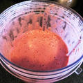  野菜ジュースでピンクのスムージー ～ マカロニ野菜炒め by Cookieさん