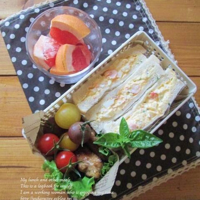 7.7　エッグ・シュリンプサンドのお弁当