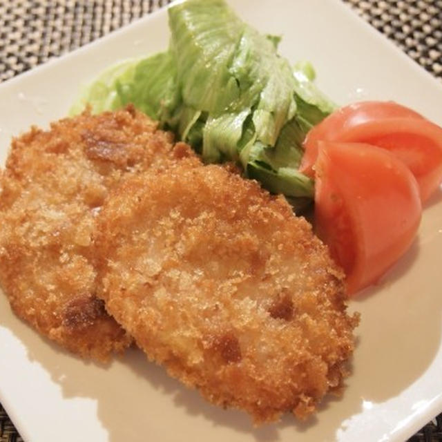 ハムカツで晩ごはん