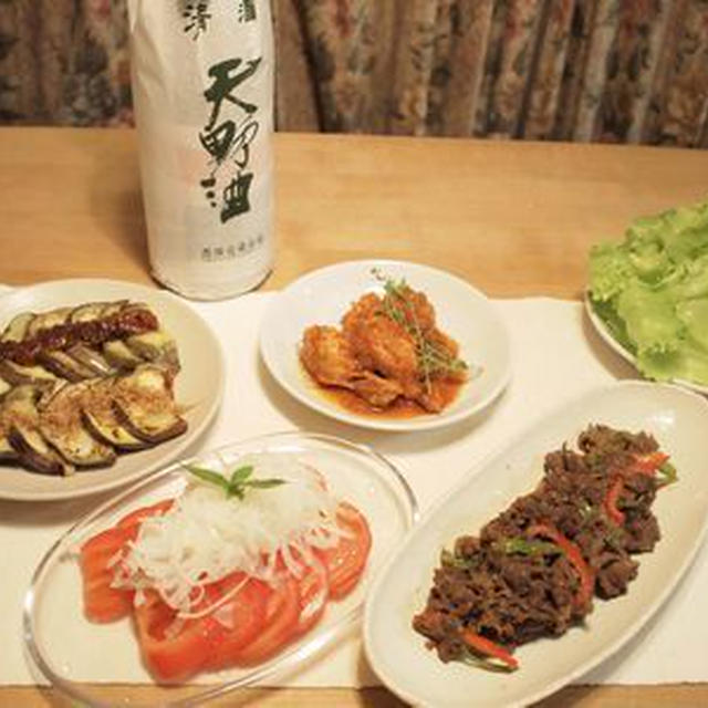 久々のうち飲み☆今日のお酒は大阪河内の天野酒とラジオ体操