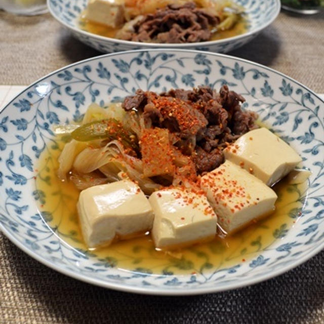 チーズのような食感の水切り豆腐で．．．～肉豆腐～