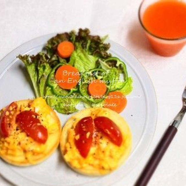 イングリッシュマフィンの朝食