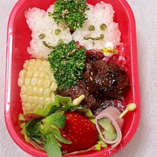 健康法師の　幼稚園のお弁当　お手軽うさぎちゃん弁当