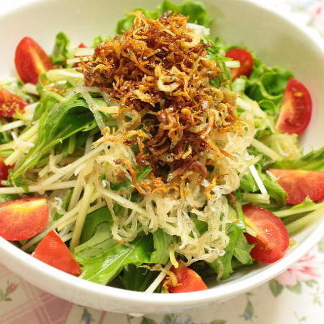 カリカリじゃこの大根と水菜サラダ　レシピ
