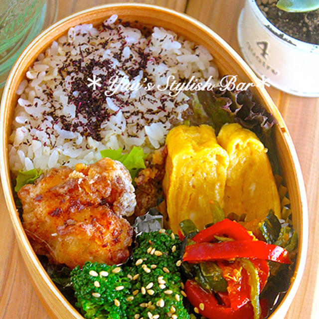 寝坊したってへっちゃら♡詰めるだけで完成♡『塩からあげ弁当』《簡単*節約*作り置き*お弁当》