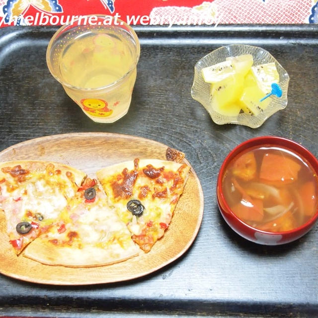 週末朝ごはん　-pizza-
