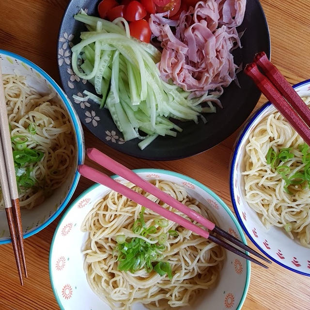 夏の冷たい麺シリーズ２：例のパスタで中華麺、やってみた