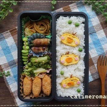 【息子のオベントウ】　ひよこのお弁当