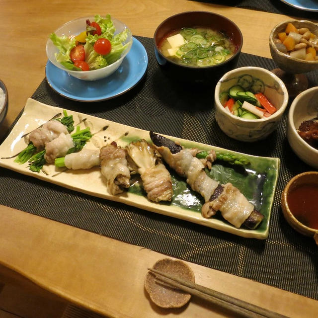 冷蔵庫にあるものでいろいろ晩ご飯　と　スノードロップの花♪　