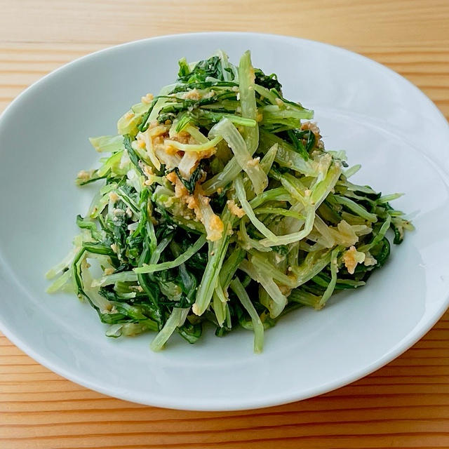 【野菜ひとつ】水菜のごましょうが和え