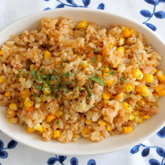 とうもろこしのペッパー醤油チャーハン