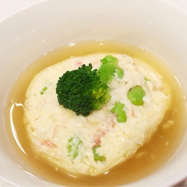 豆腐と卵の茶巾蒸し