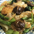 庭のインゲンと中華風炒め物♪