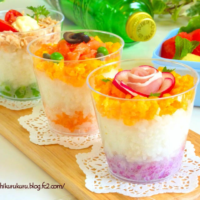 お弁当に可愛い♪カップちらし寿司