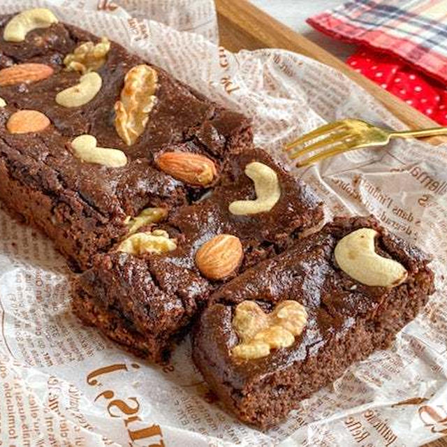 ＊【michill】チョコもオイルも不使用なのにずっしり濃厚♡オートミールココアブラウニー＊